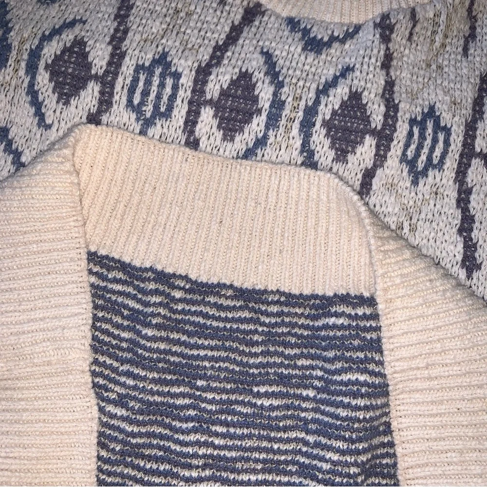 v i n t a g e :: Heavy Oversized Abstract Grandpa Knit Sweater - Picture 7 of 14